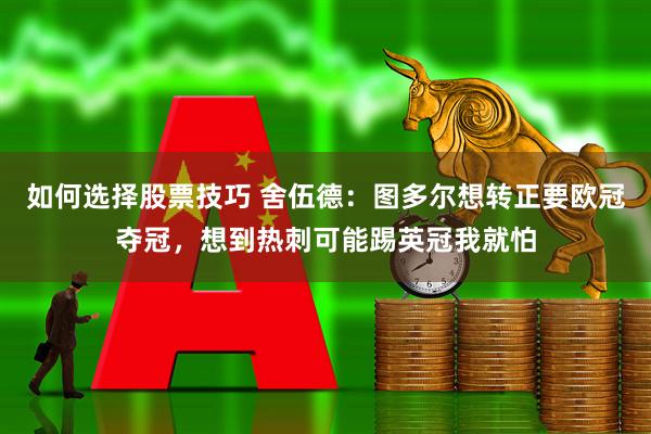 如何选择股票技巧 舍伍德：图多尔想转正要欧冠夺冠，想到热刺可能踢英冠我就怕